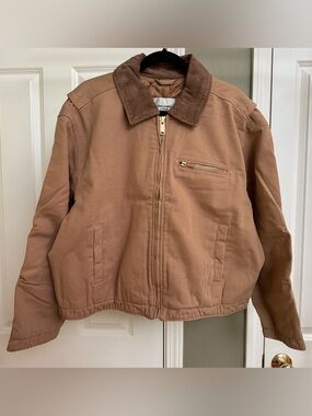 Abercrombie & Fitch Cropped Twill Trucker Jacket, Size XL